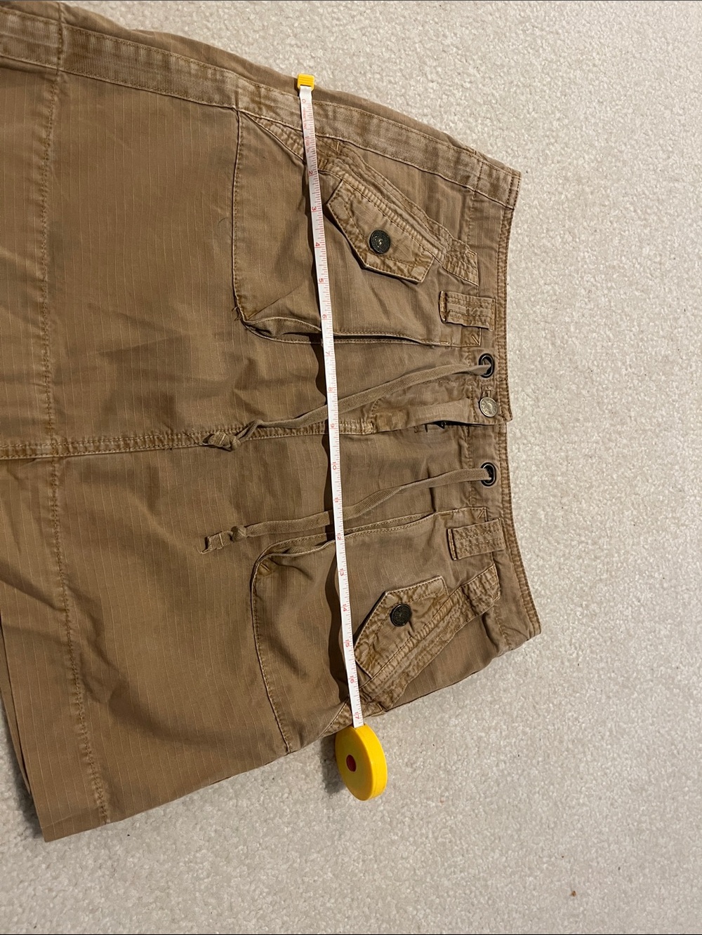 J. Crew Chino Khaki Cargo-Style Mini Skirt with Drawstring - Picture 5 of 6